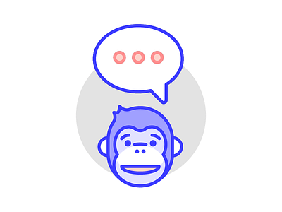 Minky ape chimp illustration mail monkey