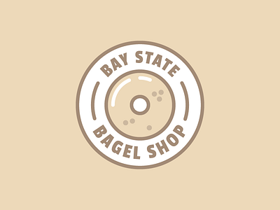 Boston's Best Bagels bagel boston bsds circle illustration logo thunderdome