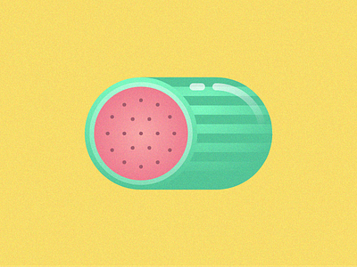WaterMel flat geometric grain illustration melon noise simple texture watermelon