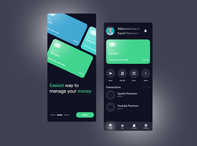 Wallet app desgin app design ui
