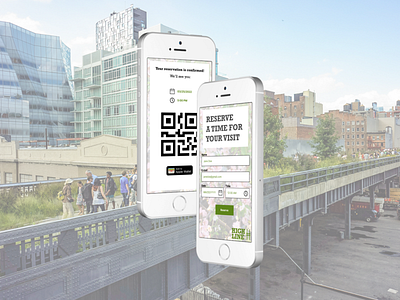High Line Timed Entry Reservation app branding design graphic design new york city sign up page ui ux vector