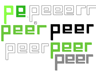 Messy Peer Iteration branding branding design concept design green identity design illustrator iteration logo messy peer typography vector