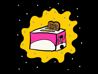 The Anticipation of Toast (Part 3) anticipation awe comic graphic illustration pop texture toast toaster