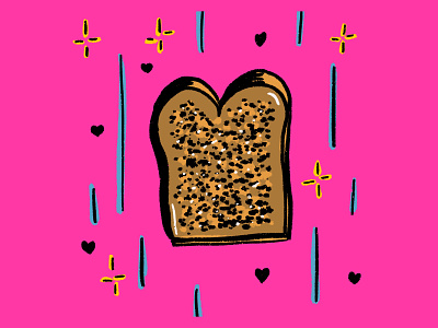 The Anticipation of Toast (Part 4) anticipation awe comic art comics hot pink illustration suspense texture toast toaster