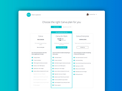 Pricing Page canva canva for work pricing pricing page subscription