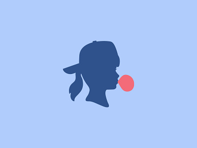 priss.digital logo backwards bubble bubblegum child children digital girl gum hat logo ponytail portrait priss profile silhouette
