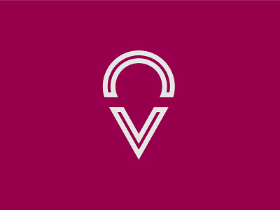 CV Logomark agent custom cv home letter c letter v location logo logomark map mark monogram pin real estate realtor
