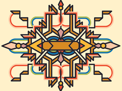 pattern study no. 1 bold color geometric line symmetry