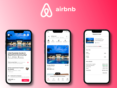 Airbnb screens app design dailyui design graphic design ui