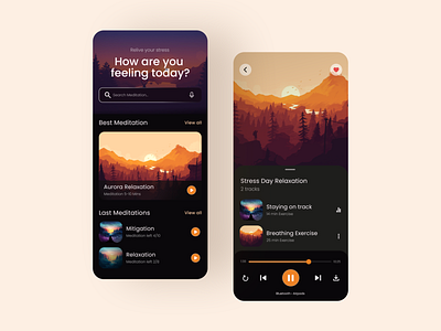 Meditation App Designs app design ui ux