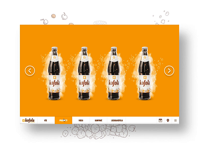 Kofola.cz pitch / drink detail animation detail digital drink grid homepage horizontal kofola media orange platform social soft softdrink supersonic transition ui unicorn user experience ux
