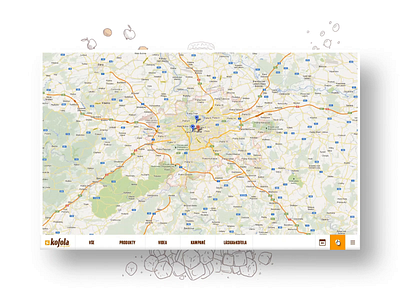 Kofola.cz pitch / map & contact animation digital drink grid homepage horizontal kofola map media orange platform social soft softdrink supersonic transition ui unicorn user experience ux