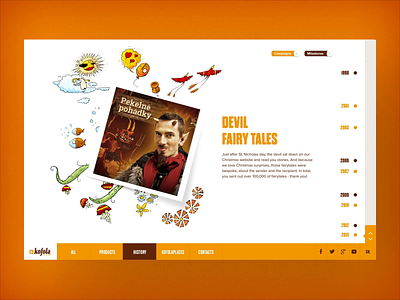 Kofola.cz / timeline animation digital drink grid homepage horizontal kofola media orange platform social soft softdrink supersonic timeline transition ui unicorn user experience ux