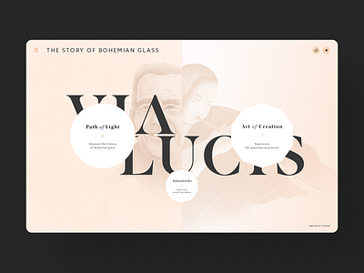 Lasvit Via Lucis / preloader & homepage blowing buracinsky dark glass glassblowing glassmaking glassworks history interaction lasvit lubos microsite minimalist supersonic timeline transition ui unicorn user experience ux