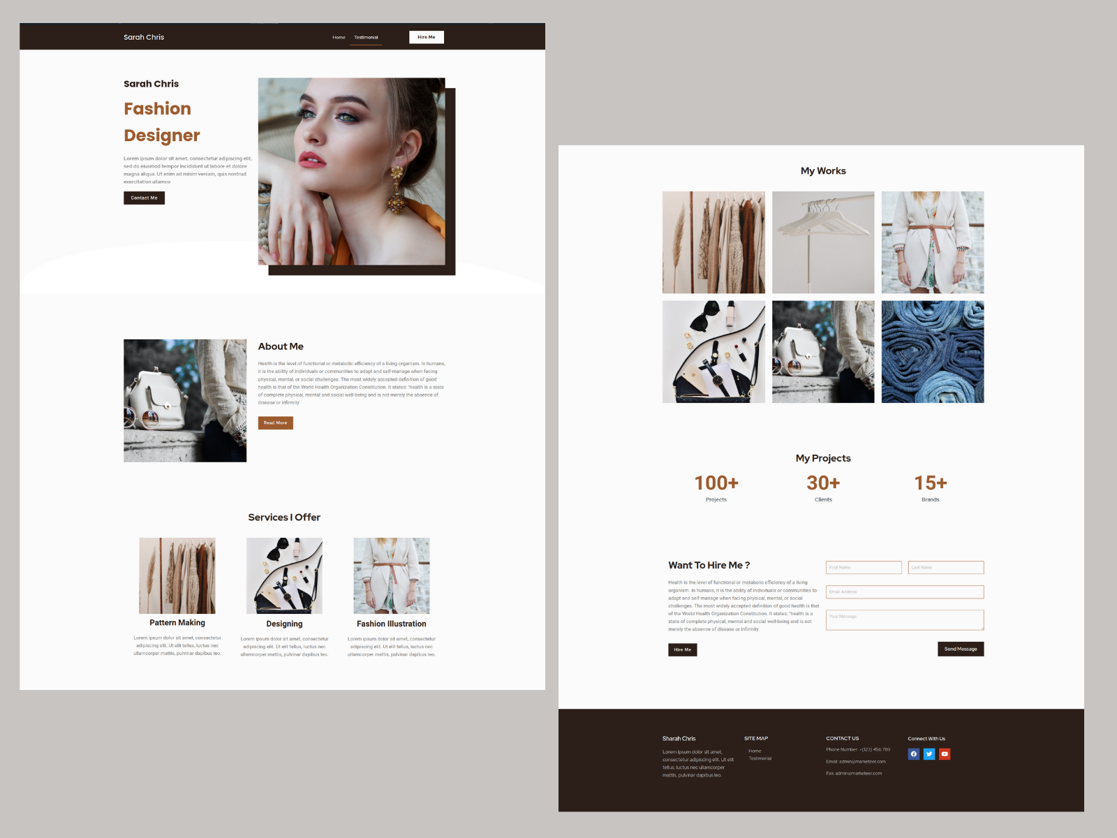 A Personal Portfolio Website for Fashion Designer by Swetha on Dribbble