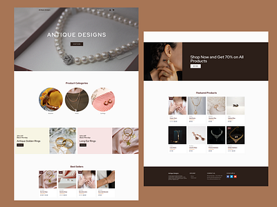 A Jewellery E-Commerce Website UI Design branding design ecommerce ui design elementor graphic design personal portfolio responsive design ui woocommerce wordpress