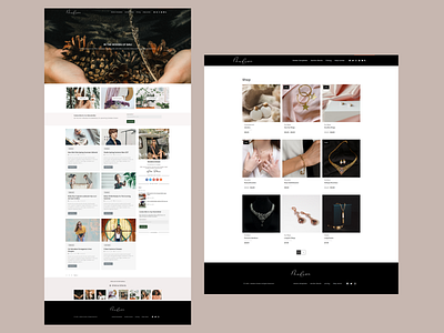 A Personal Portfolio Site with Blog & Shop UI Design