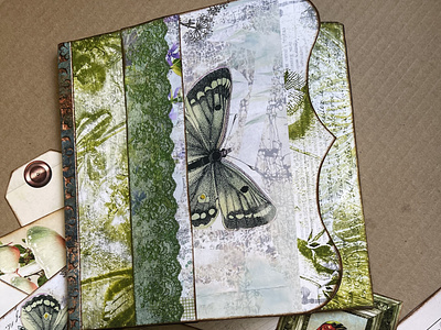 Grunge Botanical Folio collage design folio graphic design junkjournal mixedmedia