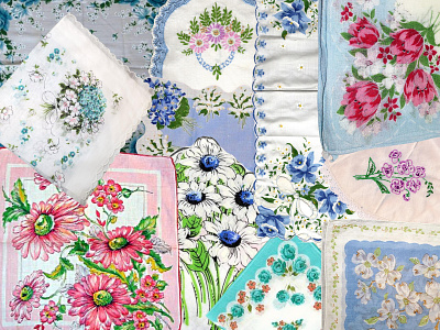 Vintage Linens Collage pages