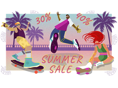 Summer Sale design illustration music poster sale sport vector