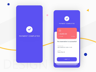 Payment completed app design ui ux