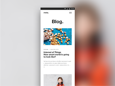 Meta Blog — Mobile design flat helvetica meta minimal mobile responsive ui