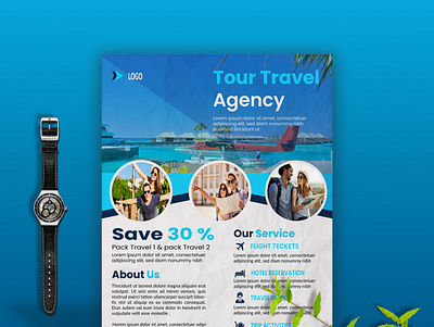 Travel Flyer Design Template adobe illustrator adobe photoshop bi bifold branding brochure design business flyer corporate design flyer flyer desi graphic design travel flyer