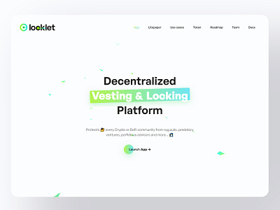 Locklet • Webdesign & front-end development animation blockchain btc cryptocurrency css design eth graphic design gsap html js logo nft ui ux web webdesign