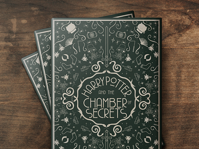 Harry Potter and the Chamber of Secrets Book Cover Design book cover book design design graphic design illustration typography