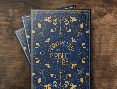 Harry Potter and the Goblet of Fire Book Cover Design book cover book design graphic design illustration typography