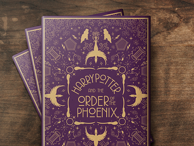 Harry Potter and the Order of the Phoenix Book Cover Design book cover book design graphic design illustration typography