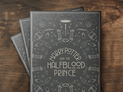 Harry Potter and the Halfblood Prince Book Cover Design book cover book design graphic design illustration typography