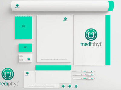 Mediphyt Full branding brand guidelines branding branding and identity branding design businesscard envelop logo