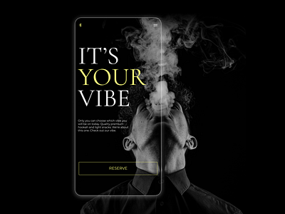 Hookah Lounge Bar bar black club dark theme design hookah landing landing page lounge minimal mobile online store restourant tobacco ui website wed design