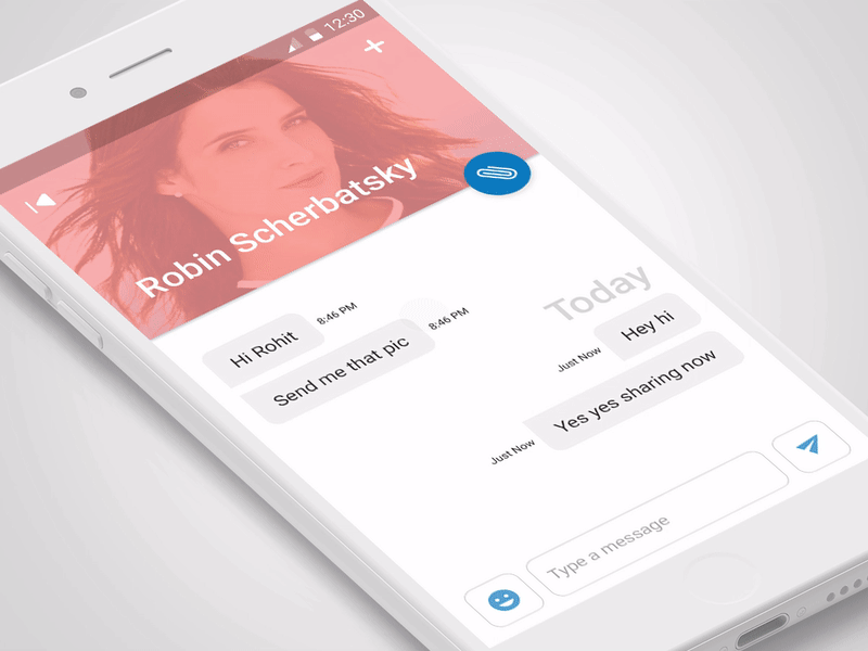 Chat Interaction android animation application design chat screen interaction ios messenger social ui ux