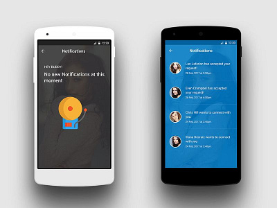 Notifications | Empty and Filling state android application design design empty ios notifications social ui ux
