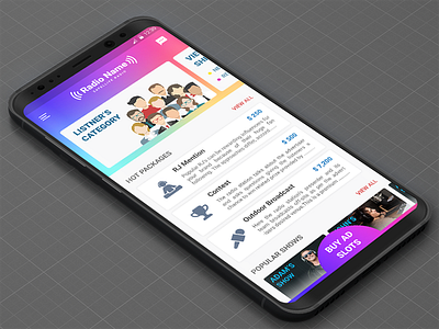 Radio App B2B ad android book campaigns fm ios radio s8 slots ui ux