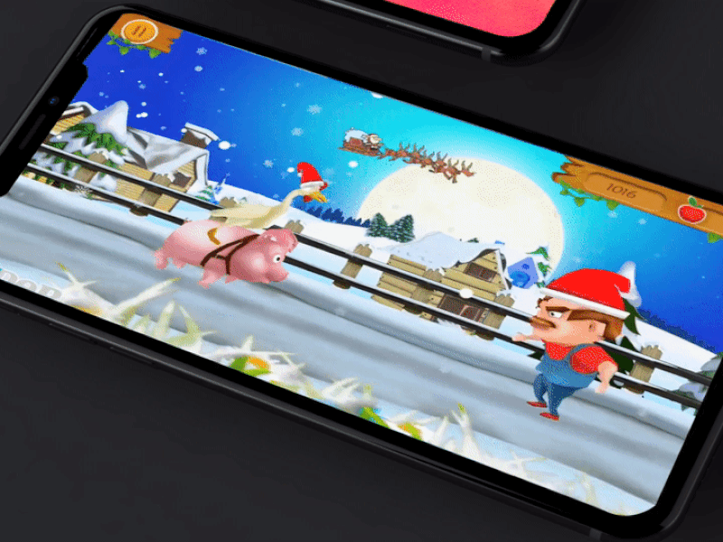 Hit the Enemy | Animation christmas chicken pig farm riders playstore android game animation hit
