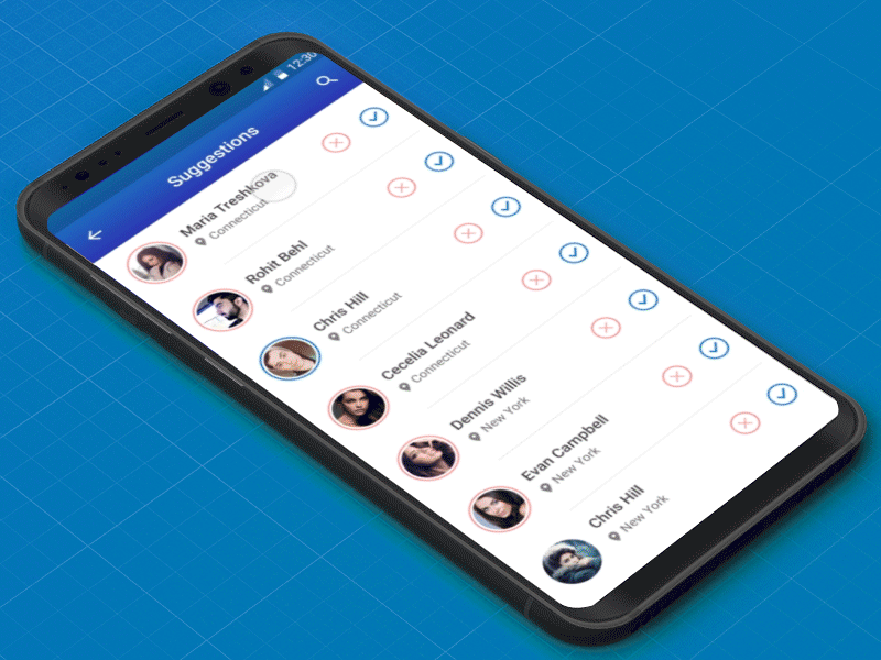 Suggestions | Recommendations android animation app design principle recommendations s8 social suggestions ui ux