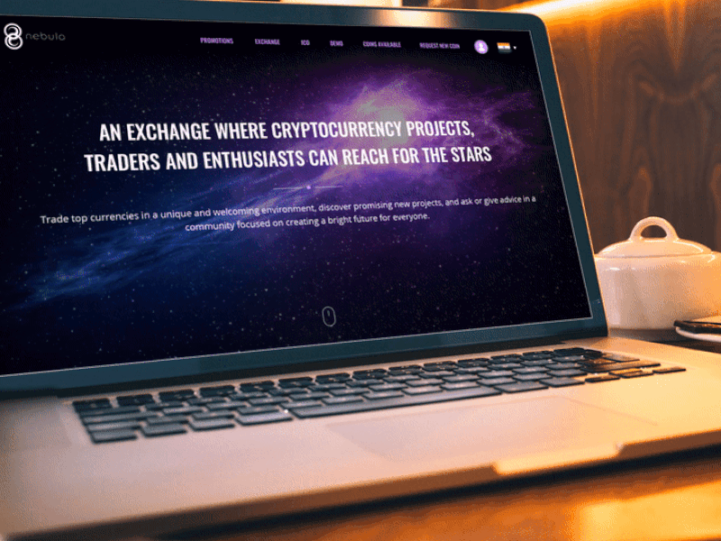 Nebula Exchange | Redesign bitcoin cryptocurruncy design galaxy laptop nebula purple ui ux website
