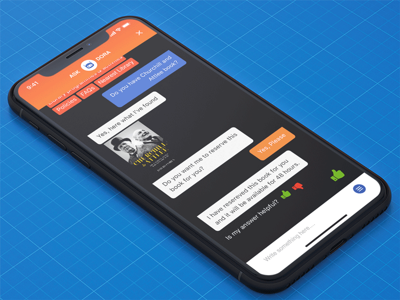 Personal Assistant | Chat Bot animation chat bot chatbot design gif ios iphonex library library app personal assistant ui ux