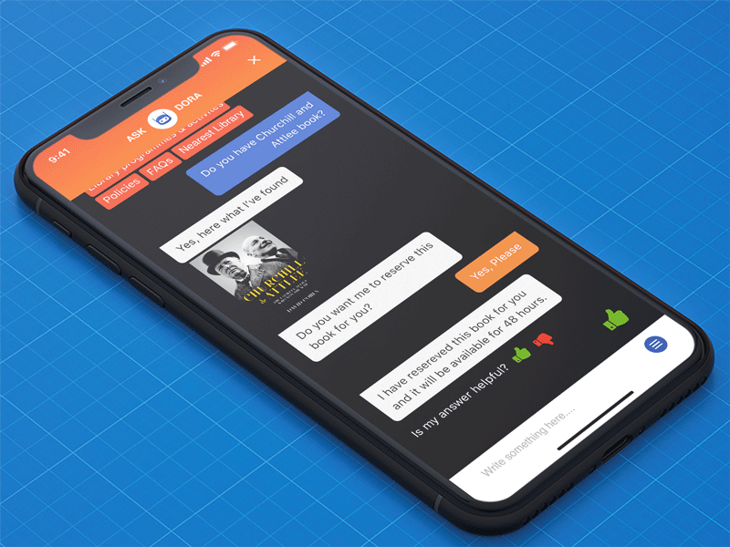 Personal Assistant | Chat Bot design ux ui gif animation ios iphonex library library app chat bot chatbot personal assistant