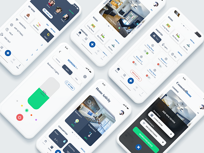 Connected Homez | App Concept clean ui connected home design home ios iphonex smart smart home ui ux white xd