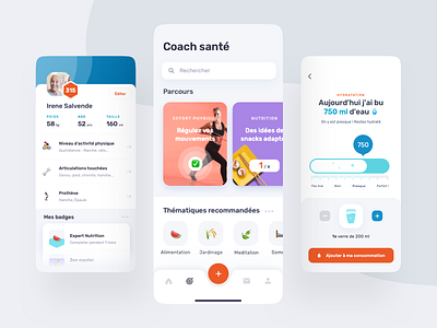 AC app coach concept health nutrition sport ui