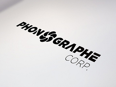 Phonographe Corp. logotype branding cut edges illustrator logotype