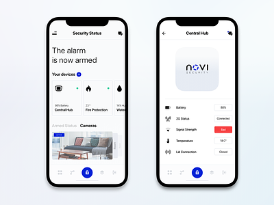 Mobile Application Design for Security Alarm System alarm analytics app design business chart clean dashboard financial startup informational graphic interaction interface iphone x mobile monthly graph product security system ui ux web website design