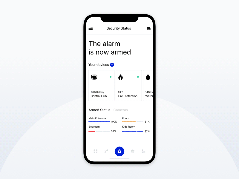 Mobile App Design Animation for Security Alarm System