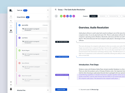 Text Editor Interface for Education Platform app design business clean dashboard design e learning interaction learning product study studying text area text editor ui university ux web writing
