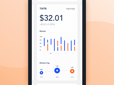 Mobile Application Dashboard for Stock Platform analytics analytics chart app design blockchain business chart clean cryptocurrency dashboard decentralized platform exchange financial startup informational graphic interaction interface mobile monthly graph product ui ux