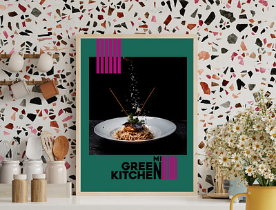 MiGreenKitchen - Poster branding design design brief food graphic design kitchen micro greens microgreens pasta poster